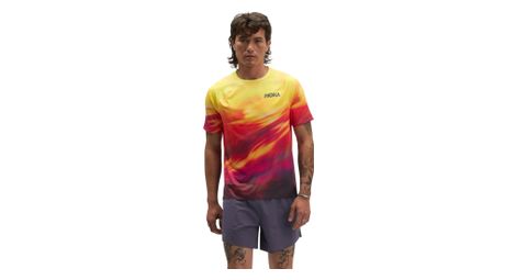 T-Shirt Running Hoka Race Day Orange/Rouge Homme
