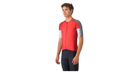Maillot de manga corta castelli entrata 6 para hombre azul rojo burdeos