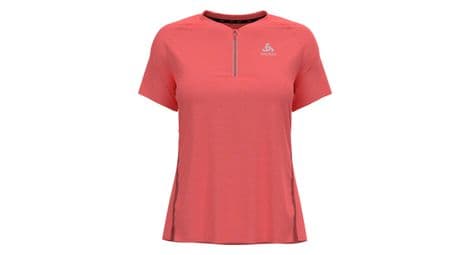 Odlo axalp trail kurzarm 1/2 zip jersey pink woman