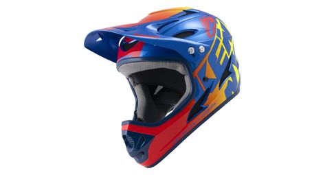 Casque integral kenny down hill 2022 graphic bleu