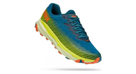 Chaussures de Trail Hoka One One Torrent 2 Bleu Jaune orange