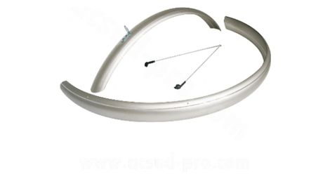 GARDE BOUE VELO SET 26 CITY BIKE A TRINGLE 53MM GRIS ARGENT (LA PAIRE)