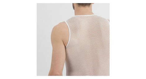 Armelloses Unterhemd 2nd Skin Mesh Weis