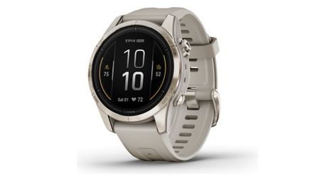 Montre de sport garmin epix pro gen 2 sapphire titane 42mm beige or