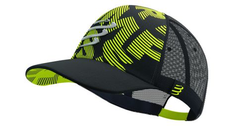 Casquette compressport trucker cap flash noir/jaune fluo