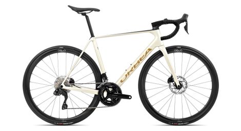 Orbea orca m35i bicicletta da strada shimano 105 di2 12s 700 mm avorio bianco rosso borgogna 2024