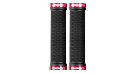 Paire de grips reverse classic 28 mm noir rouge