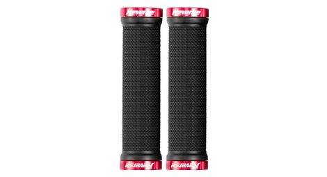 Paire de grips reverse classic 28 mm noir / rouge