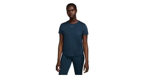 Maillot manches courtes nike one classic bleu femme