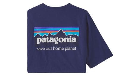 Camiseta azul orgánica patagonia p-6 mission
