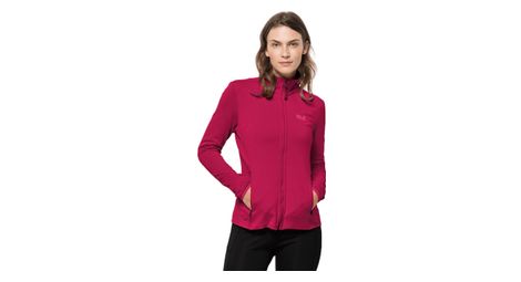 Polaire femme jack wolfskin peak grid rose