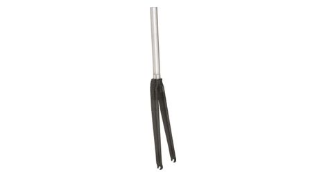 Fourche droite route - carbone/aluminium - 1 pouce 1/8 - roue 28 /700 - etrier route