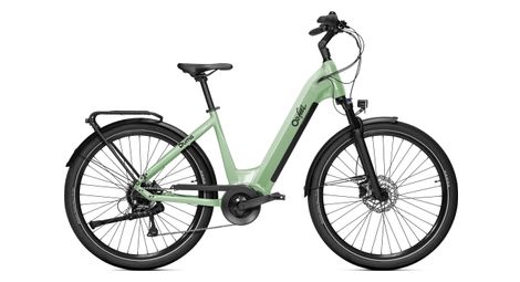 Vélo de Ville Électrique O2feel Duma 4.2 Shimano Essa 8V 730 Wh 27.5'' Vert Pastel