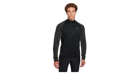Canotta nike running division 1/2 zip uomo nero