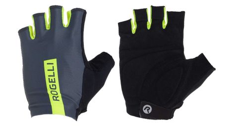 Gants velo rogelli pace - homme - gris/fluor