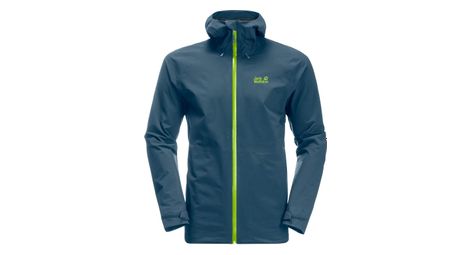 Veste impermeable jack wolfskin highest peak bleu homme
