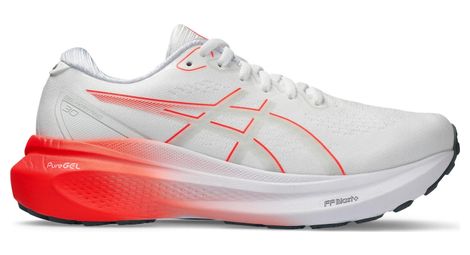 Chaussures de running femme asics gel kayano 30 blanc rouge