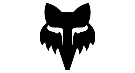 Stickers fox head 6.4 cm noir