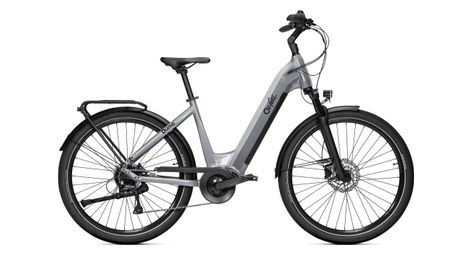 Vélo de Ville Électrique O2feel Duma 4.2 Shimano Essa 8V 730 Wh 27.5'' Gris Platinium