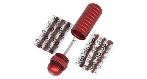 Kit di riparazione tubeless peaty's holeshot rosso + 6 tappi per pneumatici