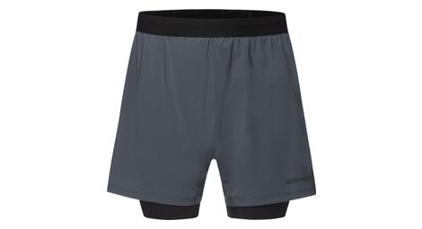 Short gore-wear concurve 5' 2in1 gris noir homme