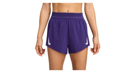 Short splité nike aeroswift 3in violet femme