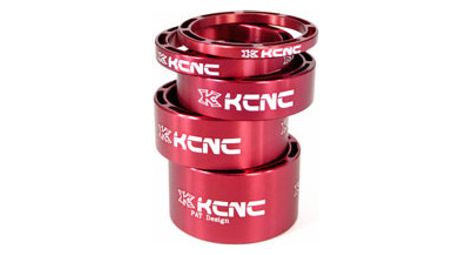 Kcnc kit entretoises direction light alu 11/8 rouge 3/5/10/14/20 mm