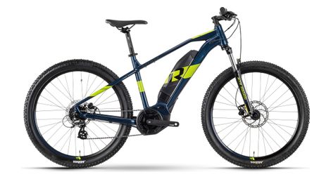 Vtt électrique semi-rigide raymon hardray e 1.0 tektro 8v 400 wh 27.5 bleu jaune