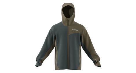 Giacca adidas terrex 2.5-layer multi rain.rdy khaki per uomo