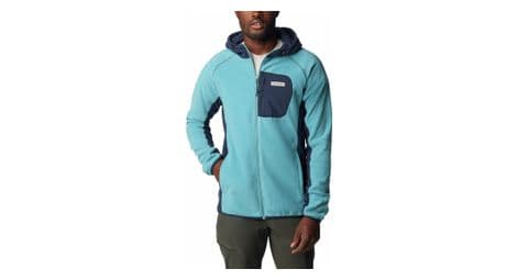 Veste technique polaire à capuche columbia outdoor tracks bleu