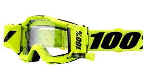 100% accuri goggle | fluo forecast yellow | clear lenses