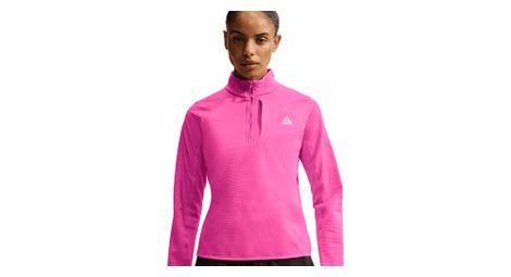 Camiseta térmica Nike ACG Wolf Grid rosa para mujer