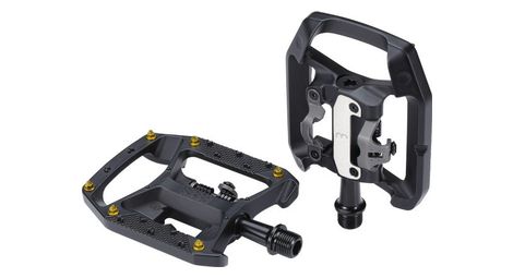 Par de pedales semiautomáticos bbb dualchoice trail negro mate