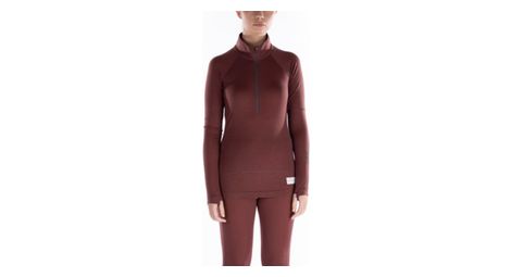 Sous maillot hiver artilect boulder 125 1 4 zip rouge femme