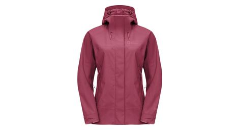 Veste impermeable jack wolfskin kammweg 2l rouge femme