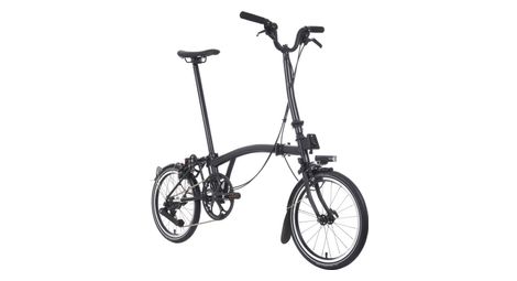 Vélo Pliant Brompton P-Line 4 Vitesses Guidon Haut Noir Mat