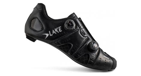 Zapatillas de carretera lake cx241-x negro / plata versión horma ancha