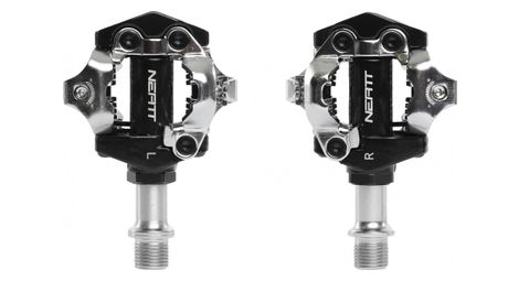 Neatt mtb/gravel clipless pedals spd black silver