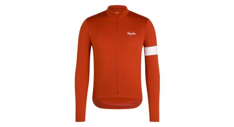 Maillot manches longues rapha core thermal rouge/blanc homme