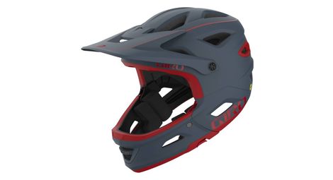 Casque avec mentonnière amovible giro switchblade mips gris / rouge