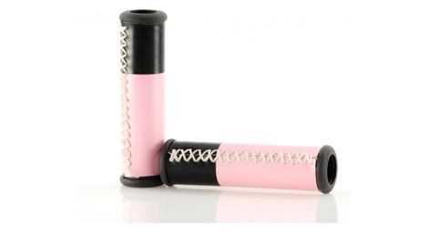 Poignees bi ton noir et rose