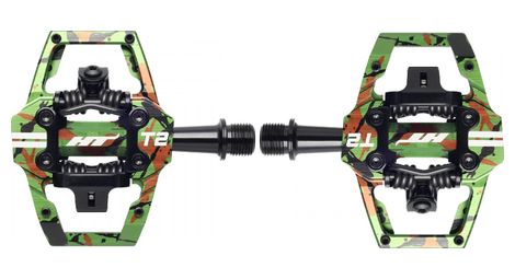 Pedales automáticos HT Components T2 Camo Verde