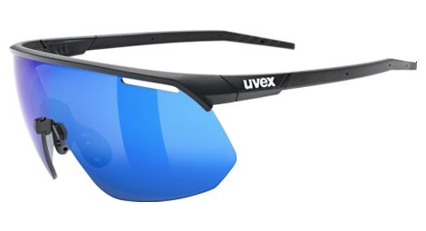 Lunettes uvex pace one noir verres miroir bleu