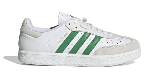 Chaussures Vélo adidas Velosamba Leather Blanc/Vert Unisexe