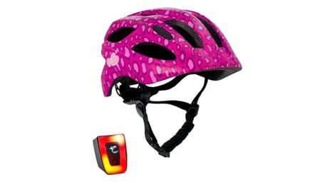 Casque de vélo pour enfants de 6 à 12 ans | points roses| certifié en1078