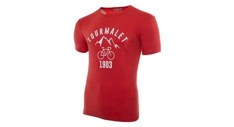 Camiseta de manga corta lebram x sport d'epoque tourmalet rojo lava