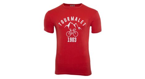 T shirt manches courtes lebram x sport d epoque tourmalet rouge lave