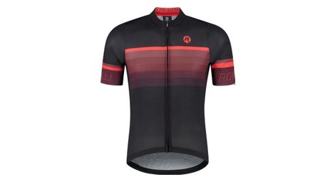 Maillot Manches Courtes Velo Rogelli Hero II - Homme - Rouge/Bourgogne/Noir