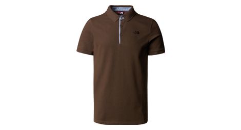 The north face premium piquet polo brown m