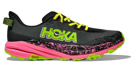 Chaussures trail hoka speedgoat 6 noir/vert/rose homme